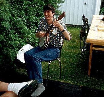 Roger playing banjo