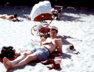 Ukulele on a beach in Gotland